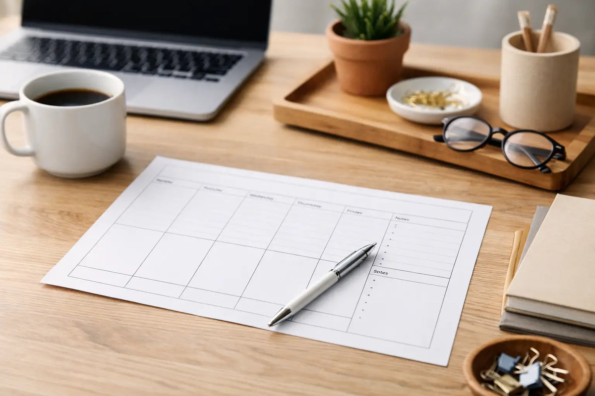 Weekly Planning Template Printable for Better Weeks